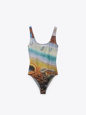 Zara Coastal Print Bodysuit
